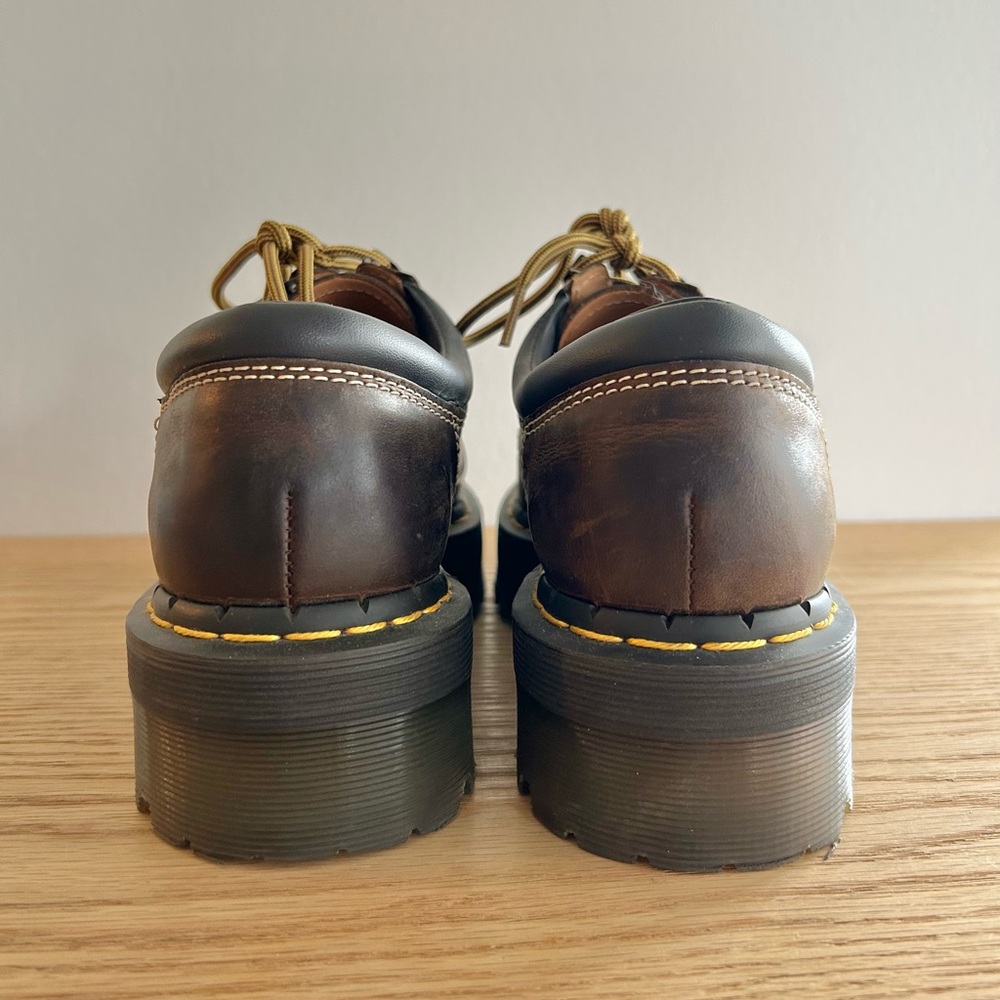 Dr. Martens Quad 8053 Dark Brown Leather Platforms - Picture 2 of 6